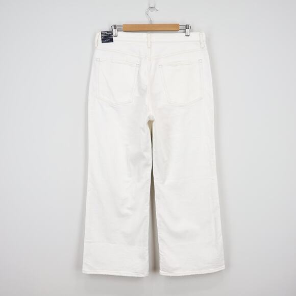 NWT J. Crew Factory Premium Edition Vintage Wide-Leg Button Fly Jean White 32 - Picture 4 of 12